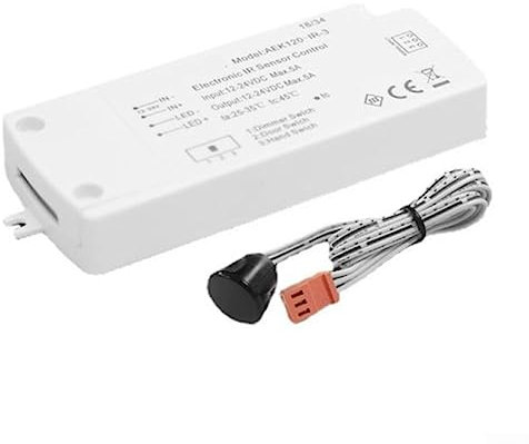 Interruptor de sensor táctil, interruptor electrónico de sensor de movimiento IR, interruptor de barrido de mano, interruptor de encendido/apagado sin contacto para gabinete de cocina, puertas de luz