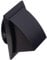 EUROPLAST Ø 100mm / 4'' Cowled Duct Cover with Gravity Flap - Ventilation Grille with Rain and Wind Protection - External Air Vent Covers - ABS Plastic Anthracite
