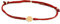 585 14ct Gold Bracelet Red String Cord friendship Adjustable 6-8 Inch Band. (21, Yellow gold)