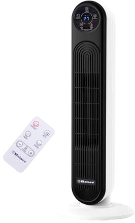 Belaco New PTC Heater, Digital Display with Remote Control, 12H Timer, Electric Heater Oscillating, Portable Heater, 2000W Ceramic Heater Home Office Room Heater