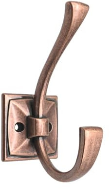 khtumeware Vintage Wall Hooks,5 Pack Coat Hooks Hardware Towel Hooks for Hanging Coats Antique Copper Robe Hooks Wall Mounted with Screws for Key, Towel, Bags, Cup.