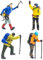 1:87 Kletterfiguren – Bergsteigen Entdecker-Figuren (4 Stück) für DIY-Projekte & Diorama-Layout-Dekoration