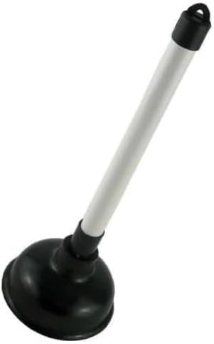 Toilet Plunger Blockage Remover Air Pump Drain Blaster Black Cup Plunger Handle Strong Suction Toilet Plumber Plunger Sink Unblocker Ideal for Bathroom & Kitchen (Large)