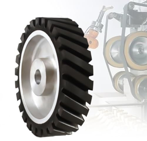 Gummirad Ersatzrolle Kontaktrad 200 mm für Bandschleifmaschine Bandschleifer Aluminiumkern Gummi Kontaktrad Bandschleifmaschine