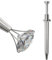 OioTuyi Piercing Zange 12cm, Kugelhalter mit 4 Klauen, Piercing Werkzeug für Kugeln, Praktisches Zubehör, Ideal für Schmuck und Diamant, Edelstahl
