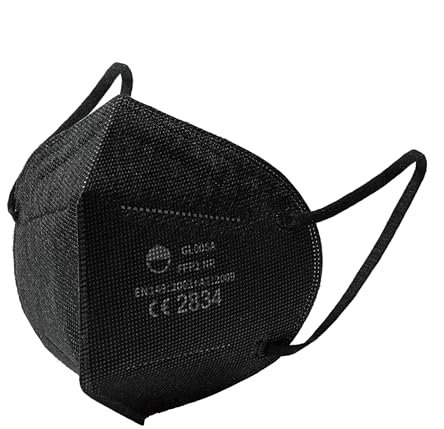 SkyPro (Spro Medical Gl005A FFP2 Atemschutz Maske Mundschutz - 50 St./Box (Schwarz)