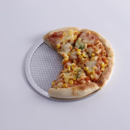 JINSBON Aluminum Pizza Stone Mesh NonStick Baking Tray Even Support, Easy to Clean (9 inch)