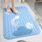 Moulaelos Tapis de douche antidérapant, 80 x 80 cm, tapis de bain antidérapant avec ventouses, tapis de douche confortable, tapis de douche, lavable en machine, bleu