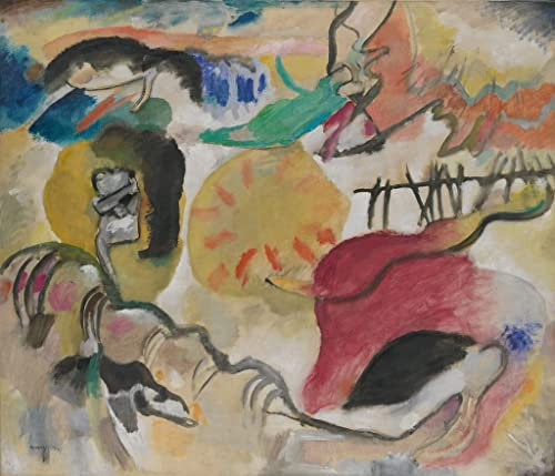 HCOTZHPY Berühmt Leinwand Wandbild Kunstdruck Leinwand Malerei Poster Improvisation von Wassily Kandinsky Leinwand Plakat für Flurdekoration 60x90cm