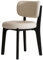 LEIYTFE Gepolsterte Landhausstühle Mit Holzbeinen, Arbeitszimmer-Stuhl Schlafzimmer Dressing Stuhl Moderner Akzentstuhl Ohne Armlehnen,Praktische Küchenstühle(Beige,Black Frame)