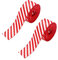 Veesper 2 Rouleaux Ruban de Noël, Ruban rayé Carnaval Ribbon d'emballage Blanc Rouge 10 Yards DIY Ruban de Trim de Noël DIY