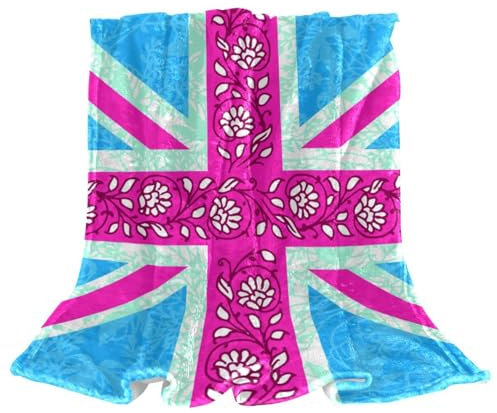 Kuscheldecke Union Jack Flauschig Decke Weich Warme Fleecedecke Für Couch Bett Sofa 150×100cm