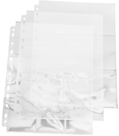 PHENOFICE 50 Stück Kartenhüllen A4 Sammelkarten-ordnerseiten Sportkarten-schutzhüllen Pvc-material Kartenhüllen Für Ordner