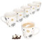 MamboCat 6er Set Stars schwarz & gold Kaffeebecher I 300 ml I aus Steingut mit Sternen & Schneeflocken I 6 Personen I für Glühwein, Latte Macchiato & Co