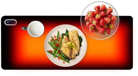 Teksome Beheizte Schreibtischunterlage, warme Schreibtischunterlage | Touch Control Computer-Schreibtischunterlage,Handheizkissen mit 5 Heizgraden, Schreibtisch-Mauspad, schnelles Erhitzen für