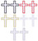 DICOSMETIC 10Pcs 5 Colors Cross Patch Iron on Cross Embroidery Applique Sew On Patches Cloth Applique Patch Gothic Decor Patches for Clothes DIY Jackets Shirts Hats Backpacks Jeans