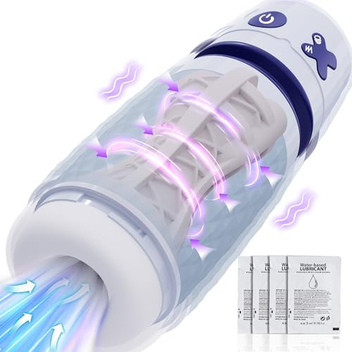 Masturbieren für Männer, Sex Spielzeug für die Männer mit Vibration und Saugmodi,Elektrischer Masturbator Cup 3D Realistische Vagina Sexspielzeug Taschenmuschi Penis Masturbatoren Grau