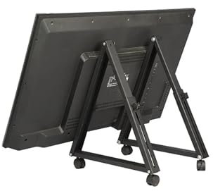 SIBBLE 1 Paio di Supporti TV con Ruote, Supporto TV Mobile con Ruote, Adatto for LED da 32-55 Pollici, LCD, TV Piatta e Curva, Carrello TV ad angolazione Regolabile