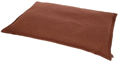 Kerbl Pet Kuschelbett Oliver | Rost, 120 × 80 × 18 cm, komfortables Hundebett und Liegekissen aus pflegeleichtem Polyester