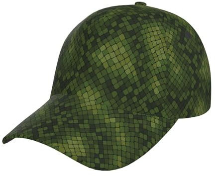 Python Hautfarben Schlange Abstrakt Camouflage Grün Baseball Mütze Sport Leichtgewicht Basecap Für Herren Damen Golf