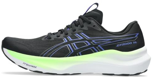 ASICS Men's GT-2000 14 Running Shoes, Black/Cobalt Burst, 13 UK
