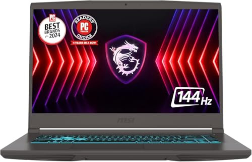 msi Laptop sottile 15: Intel Core i5-13420H, GeForce RTX 4060, 15,6 FHD 144Hz, 16GB DDR5, SSD NVMe 1TB, USB 3.2 Gen1 Tipo C w/DP, Cooler Boost 5, Win 11 Pro