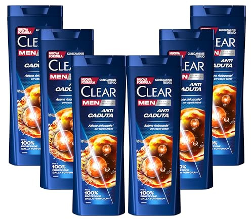 Clear Men Anti-Schuppen Shampoo für brüchiges Haar, 100% Schutz vor Schuppen* 6x 360 ml