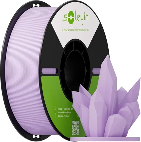 Creality Soleyin PLA Filament 1.75mm Lila, 3D Drucker Filament 1kg 30-300mm/s, für die meisten 3D-Drucker Creality Ender-3 K1 K1C K2 plus Hi (Macaron-Violett)