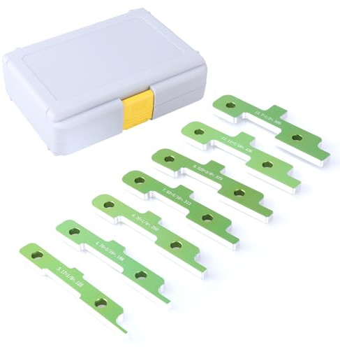 7-teiliges Frästisch-Setup-Aluminium-Holzbearbeitungsblock-Höhenmessgerät, Oberfrästisch-Zubehör, Höhenmesser, Werkzeuge, Holzbearbeitungszubehör-Set