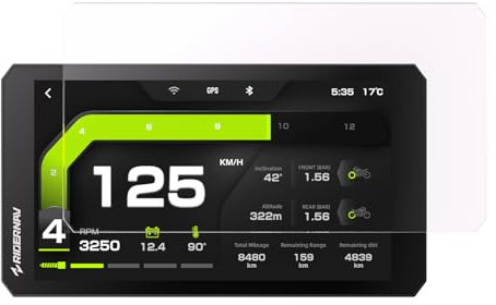RIDERNAV R7M Entspiegelte Schutzfolie für 7 Zoll Motorrad Navi – 9H Panzerglas Displayschutzfolie, Ultra-Klar Kratzfest, Regenfestes Touch-Feeling, Inkl. Blasenfreiem Montage-Kit