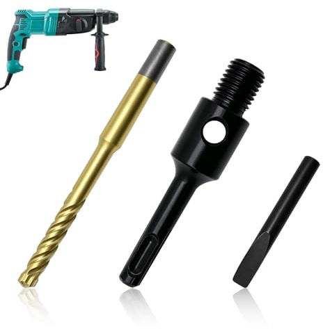 Lurtgex® M16 SDS Plus Adapter Verlängerung, Zentrierbohrer Für Bohrkronen | Inkl Aufnahmeschaft Übergang SDS Plus, Zentrierbohrer Und Auswurfkei, Lochsägen Fliesenbohrer Bohrfutter