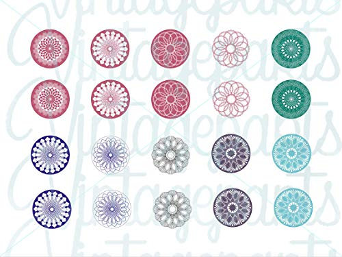 Vintageparts Motivbogen Mandala für 16mm Cabochons, DIY-Schmuck