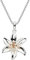 Dew 9083RG Collier orné d'un pendentif en forme de lys de Colombie, en argent sterling et en plaqué or rose, 45,72 cm
