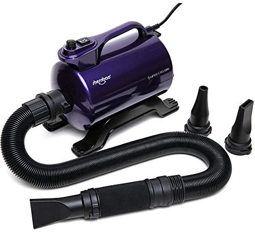 shernbao Soffiatore per Cani 5.0HP Asciugacapelli per Uso Privato e Professionale (Viola)