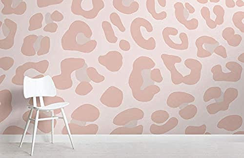 ZZXIAO Pink Leopard Print Wallpaper Wandbild wandpapier fototapete 3d effekt tapete Wohnzimmer Schlafzimmer Hintergrundbild-200cm×140cm
