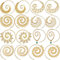 8 Paare Bohemian Vintage Creolen Kreise Stamme Ohrringe Spirale Ohrringe für Frauen, Gold