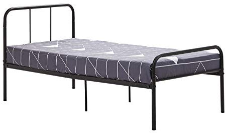DORAFAIR Einzelbett aus Form Metallstruktur, Metallbett Bettrahmen Bettgestell für Kinder Erwachsene, 90 x 190 cm