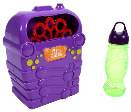 BLUE SKY - Machine À Bulles - Bulles de Savon - 049018 - Violet - Plastique - Jouet Enfant - Jeu de Plein air - 17 cm x 12 cm - À Partir de 3 Ans