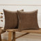 Deconovo Kissenbezug Kordsamt Zierkissenbezug Dekorativen Kissenhüllen Weiches Massiv Kissen für Sofa Couch Schlafzimmer, 55x55 cm, Braun, 2er Set