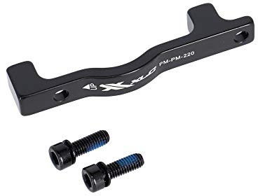 XLC BR-X112 Scheibenbremsadapter für PM-Bremse PM-Gabel VR Ø180 auf 220mm incl 2xM6x18, schwarz
