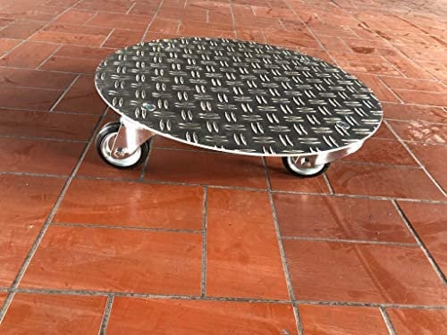 Schwerlast Pflanzenroller AluGrip-SR400 bis 400kg Indoor Outdoor Alu (AluRiffel5/6,5-Ø600)