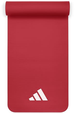 adidas Unisex-Erwachsene Fitnessmatte, Rot, 10mm