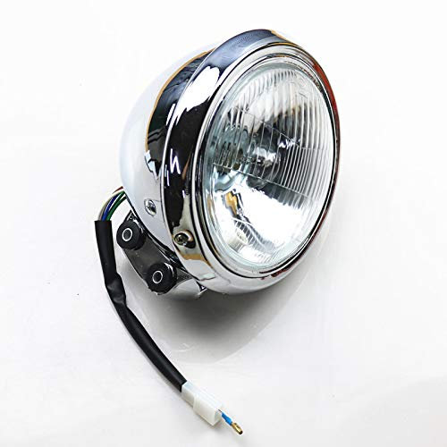 Chrome Motorcycle Bottom Mount Front Headlight Lamp For Harley Yamaha Kawasaki Suzuki Honda Cruiser Chopper CB400 Custom