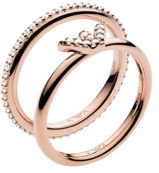 EMPORIO ARMANI Damen Steckring Sterlingsilber roségoldfarben, EG3462221
