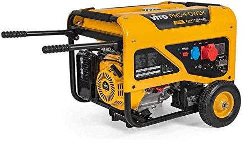 VITO - Gruppo elettrogeno Benzina 8kVA Trifase 400V Avviatore elettrico e manuale Autonomia 8h AVR Motore 15CV 4T