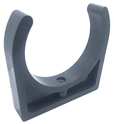 PVC-Rohrschellen für 110 mm Außendurchmesser, U-Haken, TV-Ablagen, Schlauchaufhänger, Stütze, Pex-Schläuche, dunkelgrau, 1 Stück