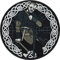 Floki der Schiffsbauer Vikings Patch Wikinger Aufnäher/Aufbügler gestickt | Floki Emblem Badge nordische Runen Wikingerschiff Bügelflicken | Premium Vikings Fanartikel | 90x90mm