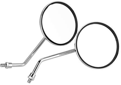 Motorcykelbackspeglar, 1 Par 8mm Höger och Vänster Sida Motorcykelbackspeglar Runda Motorcykelbackspeglar