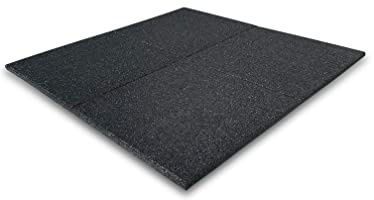 LANDGRID 1m² Schwarz 50x50x2,5cm Fallschutzplatten Fallschutzmatten Balkon Terassenplatten Gummimatten Gummiplatten Garten