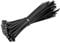 Black Cable Ties, 200mm x 4.8mm, Pack of 100, Premium Nylon Zip Ties, Multi-Purpose Plastic Tie Wraps, Secure Self-Locking Mechanism, for Home, Garden, Workshop, Office and DIY